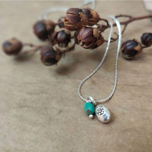 PAIRD Daisy Droplet & Turquoise Necklace Necklace - Zabecca Living