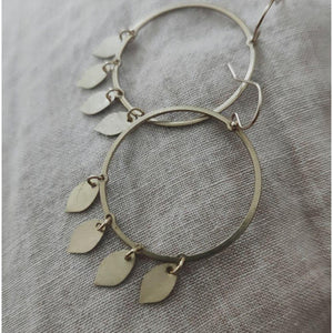 PAIRD Fallen Leaf Hoops Earrings - Zabecca Living