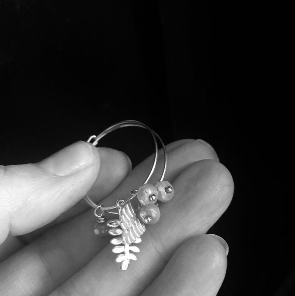 PAIRD Fern Leaf Fan Hoops Earrings - Zabecca Living