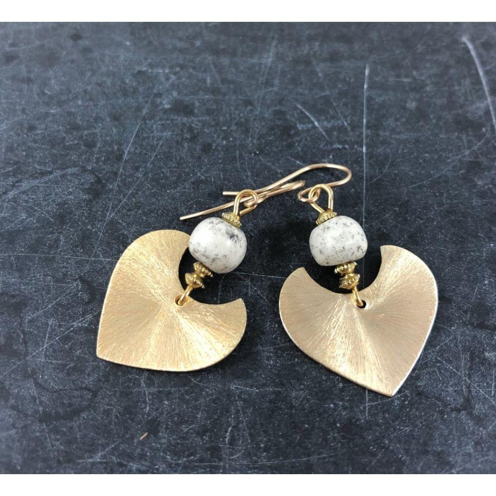 PAIRD Gold Venetian Heart Earrings Earrings - Zabecca Living