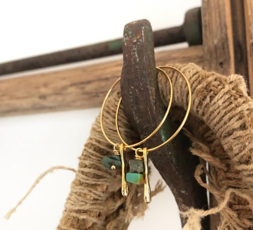 PAIRD Golden Grecian Trinket Hoops Earrings - Zabecca Living