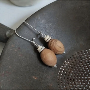 PAIRD Olive Wood Earrings Earrings - Zabecca Living