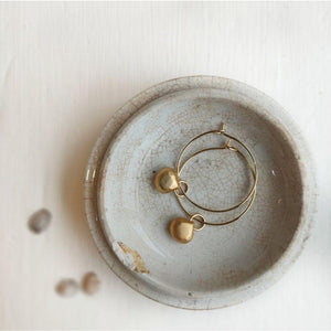 PAIRD Satin Clam Shell Mid Hoops Earrings - Zabecca Living