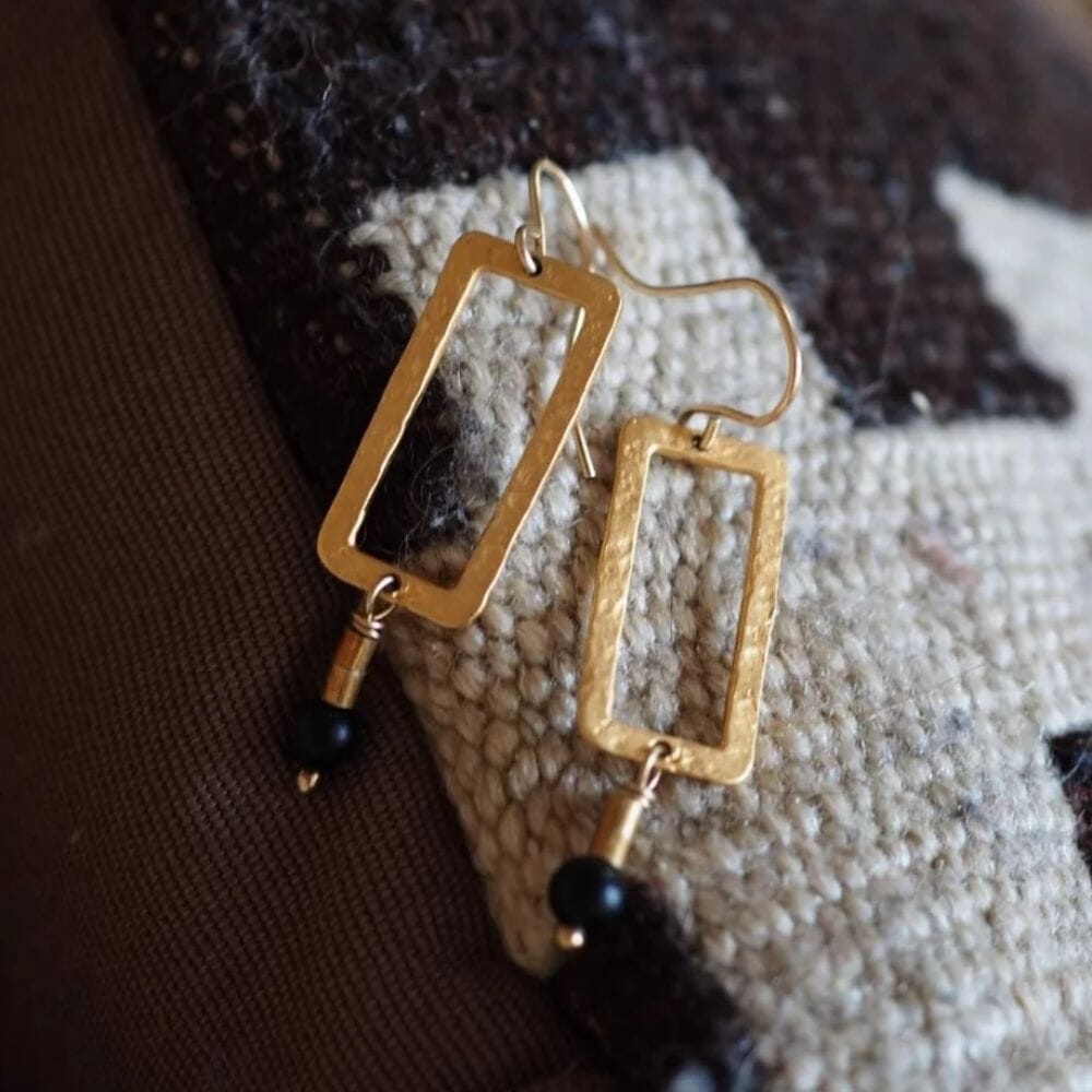 PAIRD Tribal Song Standard Earwire Earrings - Gold Earrings - Zabecca Living