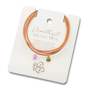PALAS Amethyst Protection Gem Wrap BRACELET - Zabecca Living