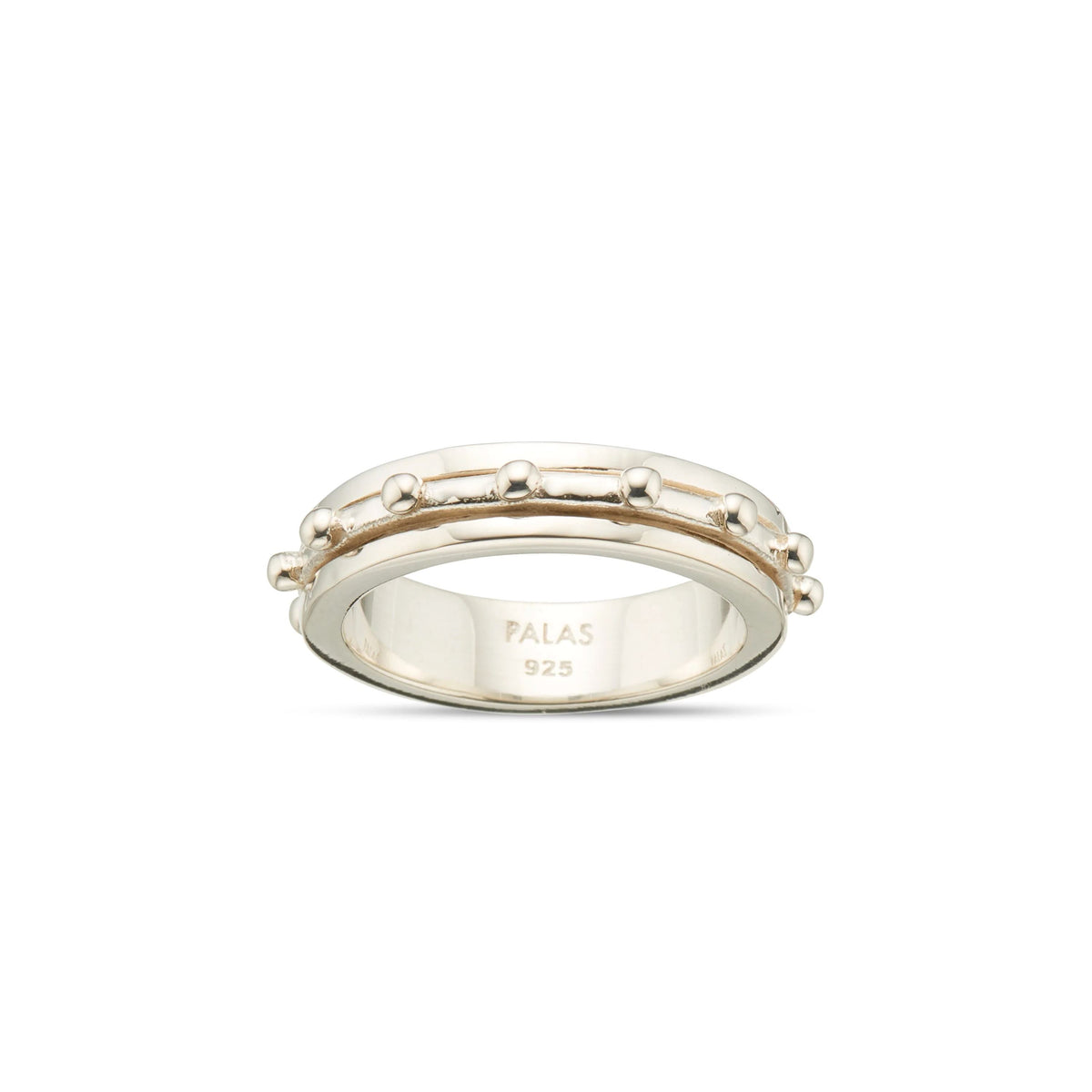 PALAS Brave Spirit Meditation Spinning Ring - Silver Medium Ring - Zabecca Living