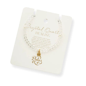 PALAS Crystal Quartz & Pearl Propensity Gem Bracelet BRACELET - Zabecca Living