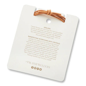 PALAS Crystal Quartz Protection Gem Wrap BRACELET - Zabecca Living