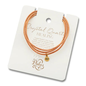 PALAS Crystal Quartz Protection Gem Wrap BRACELET - Zabecca Living