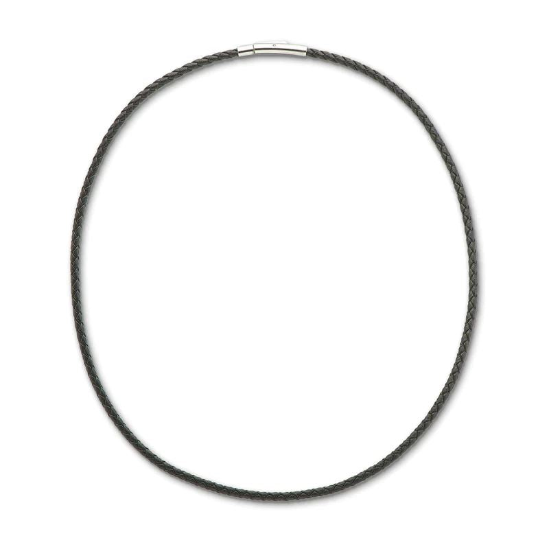 PALAS Fine Leather Necklace 45cm - Black Necklace - Zabecca Living