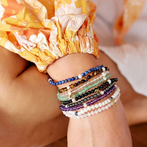 PALAS Hematite & Pearl Propensity Gem Bracelet BRACELET - Zabecca Living