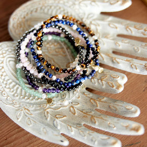 PALAS Hematite & Pearl Propensity Gem Bracelet BRACELET - Zabecca Living