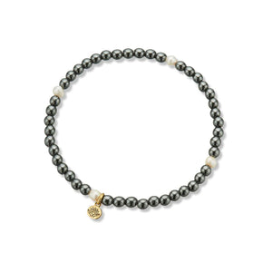 PALAS Hematite & Pearl Propensity Gem Bracelet BRACELET - Zabecca Living