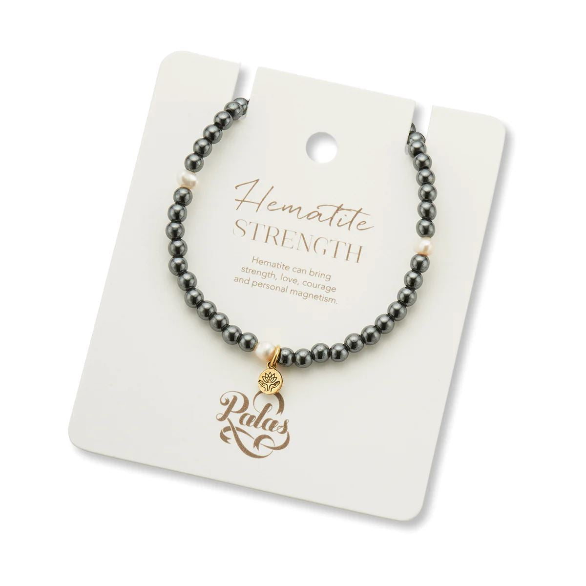 PALAS Hematite & Pearl Propensity Gem Bracelet BRACELET - Zabecca Living