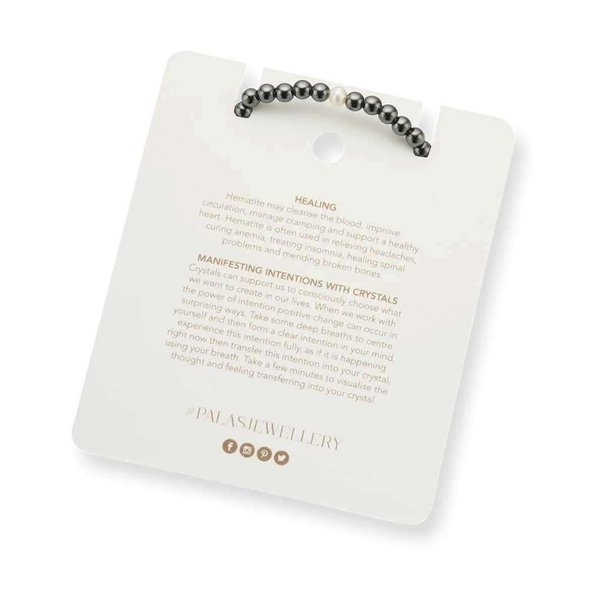 PALAS Hematite & Pearl Propensity Gem Bracelet BRACELET - Zabecca Living