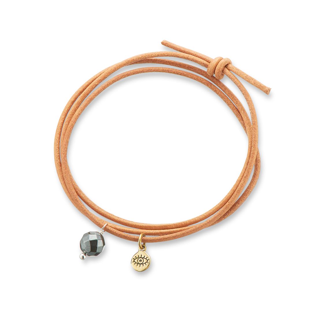 PALAS Hematite Protection Gem Wrap BRACELET - Zabecca Living