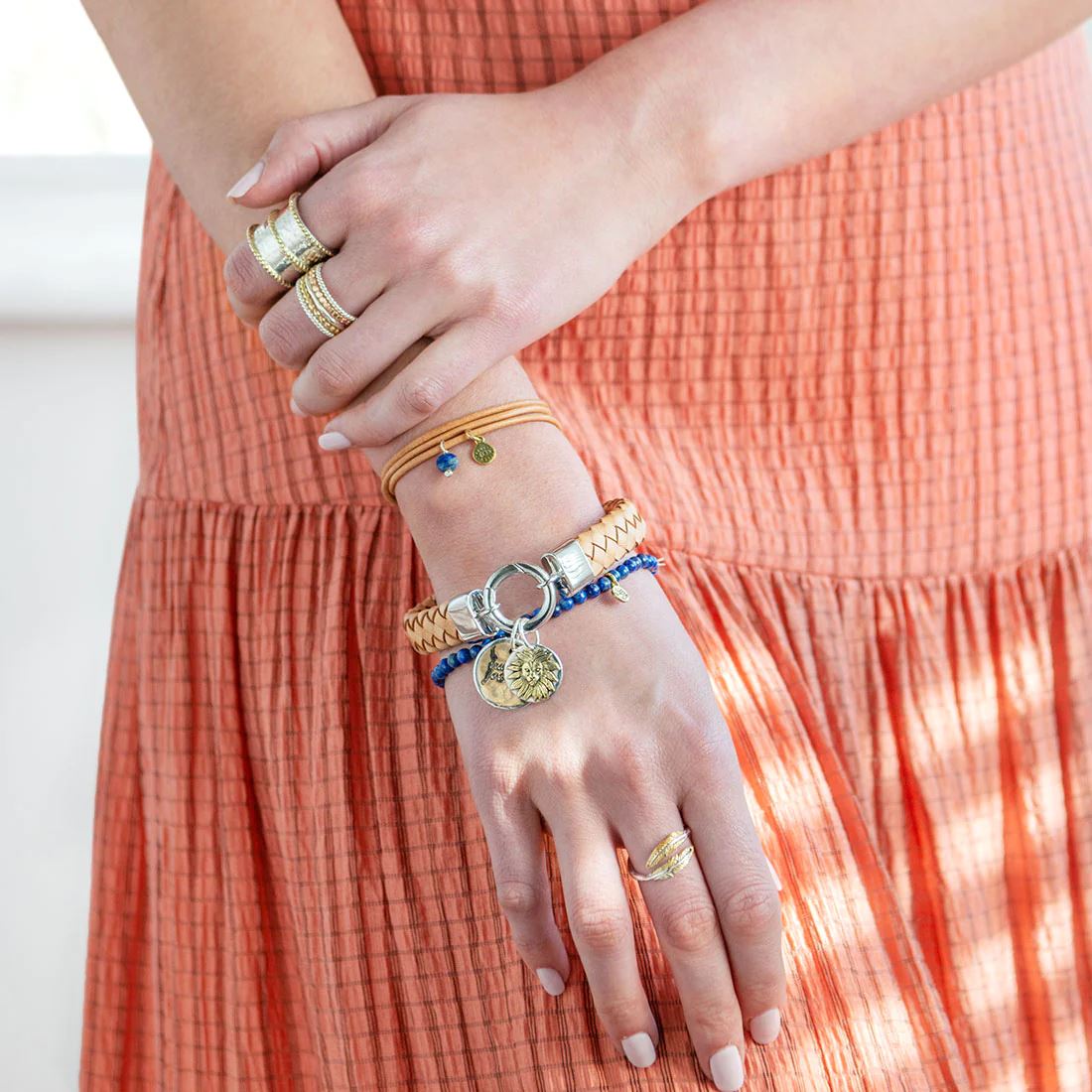 PALAS Lapis Lazuli Protection Gem Wrap BRACELET - Zabecca Living