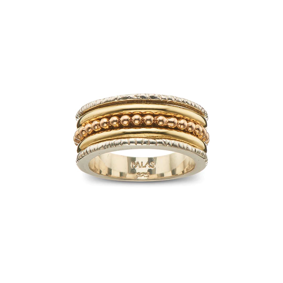 PALAS Meditation Spinning Ring - Silver XLarge Ring - Zabecca Living