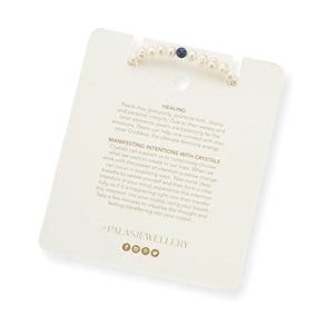 PALAS Pearl & Lapis Lazuli Propensity Gem Bracelet BRACELET - Zabecca Living