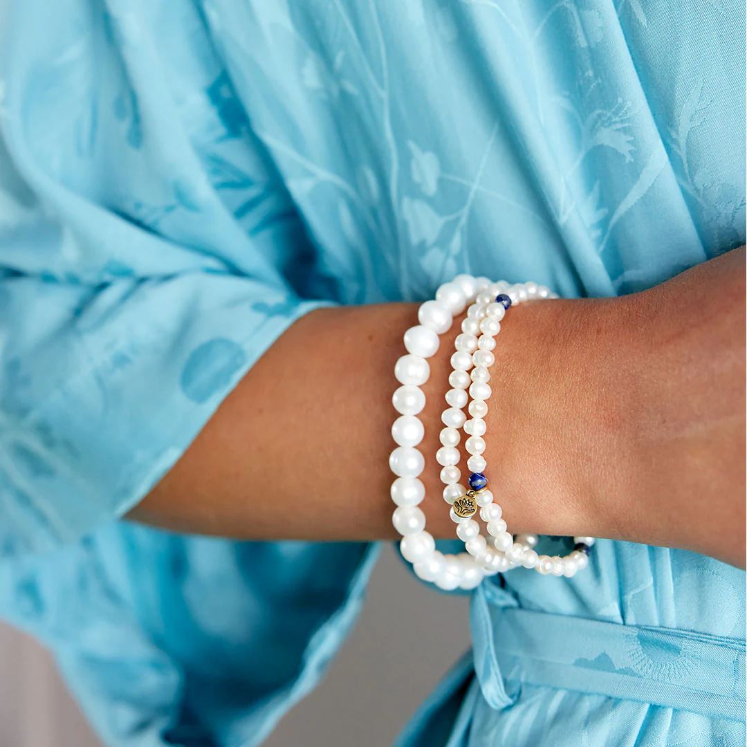 PALAS Pearl & Lapis Lazuli Propensity Gem Bracelet BRACELET - Zabecca Living