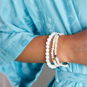 PALAS Pearl & Lapis Lazuli Propensity Gem Bracelet BRACELET - Zabecca Living