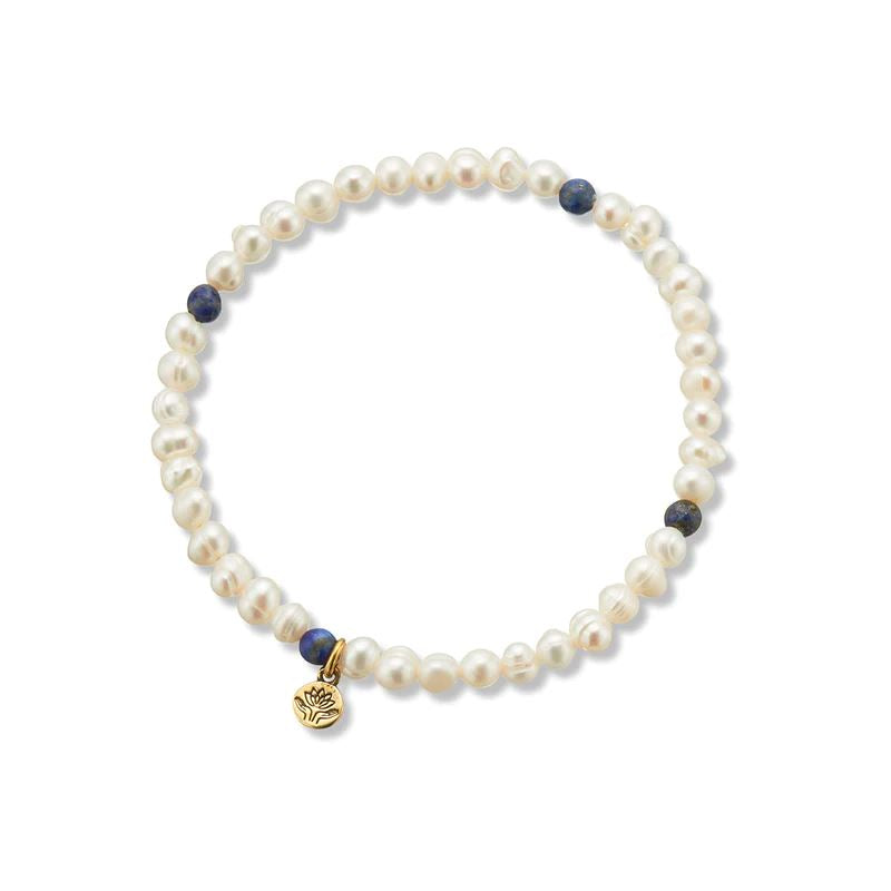 PALAS Pearl & Lapis Lazuli Propensity Gem Bracelet BRACELET - Zabecca Living