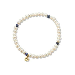 PALAS Pearl & Lapis Lazuli Propensity Gem Bracelet BRACELET - Zabecca Living