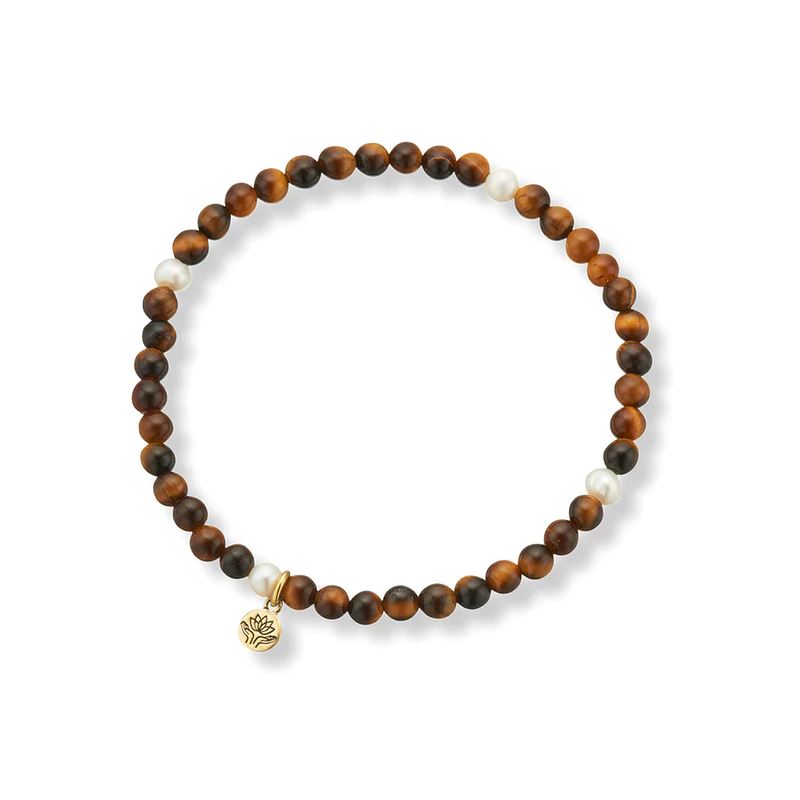 PALAS Tigers Eye & Pearl Propensity Gem Bracelet BRACELET - Zabecca Living