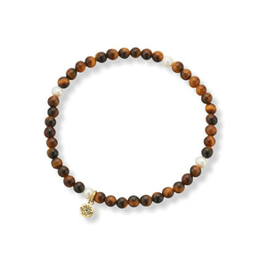 PALAS Tigers Eye & Pearl Propensity Gem Bracelet BRACELET - Zabecca Living