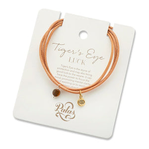 PALAS Tiger's Eye Protection Gem Wrap BRACELET - Zabecca Living