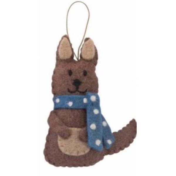PASHOM Kangaroo with Scarf FESTIVE DECORATIONS - Zabecca Living