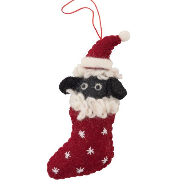 PASHOM Sheep In Stocking FESTIVE DECORATIONS - Zabecca Living