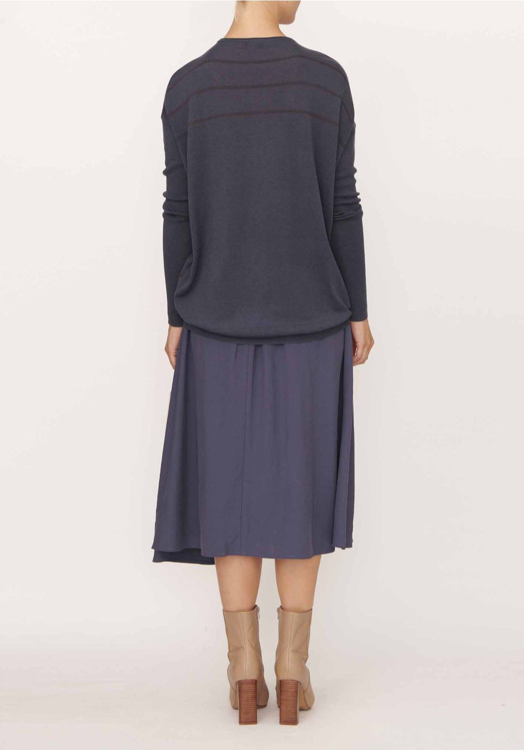 POL Nano Striped Knit - Slate Jumpers + Knitwear - Zabecca Living