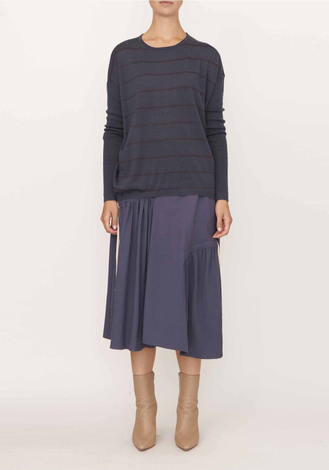POL Nano Striped Knit - Slate Jumpers + Knitwear - Zabecca Living