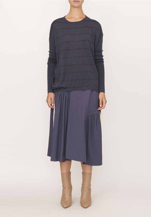 POL Nano Striped Knit - Slate Jumpers + Knitwear - Zabecca Living