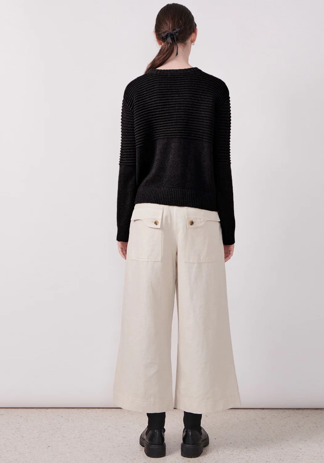 POL Pony Ribbed Knit - Black Jumpers + Knitwear - Zabecca Living