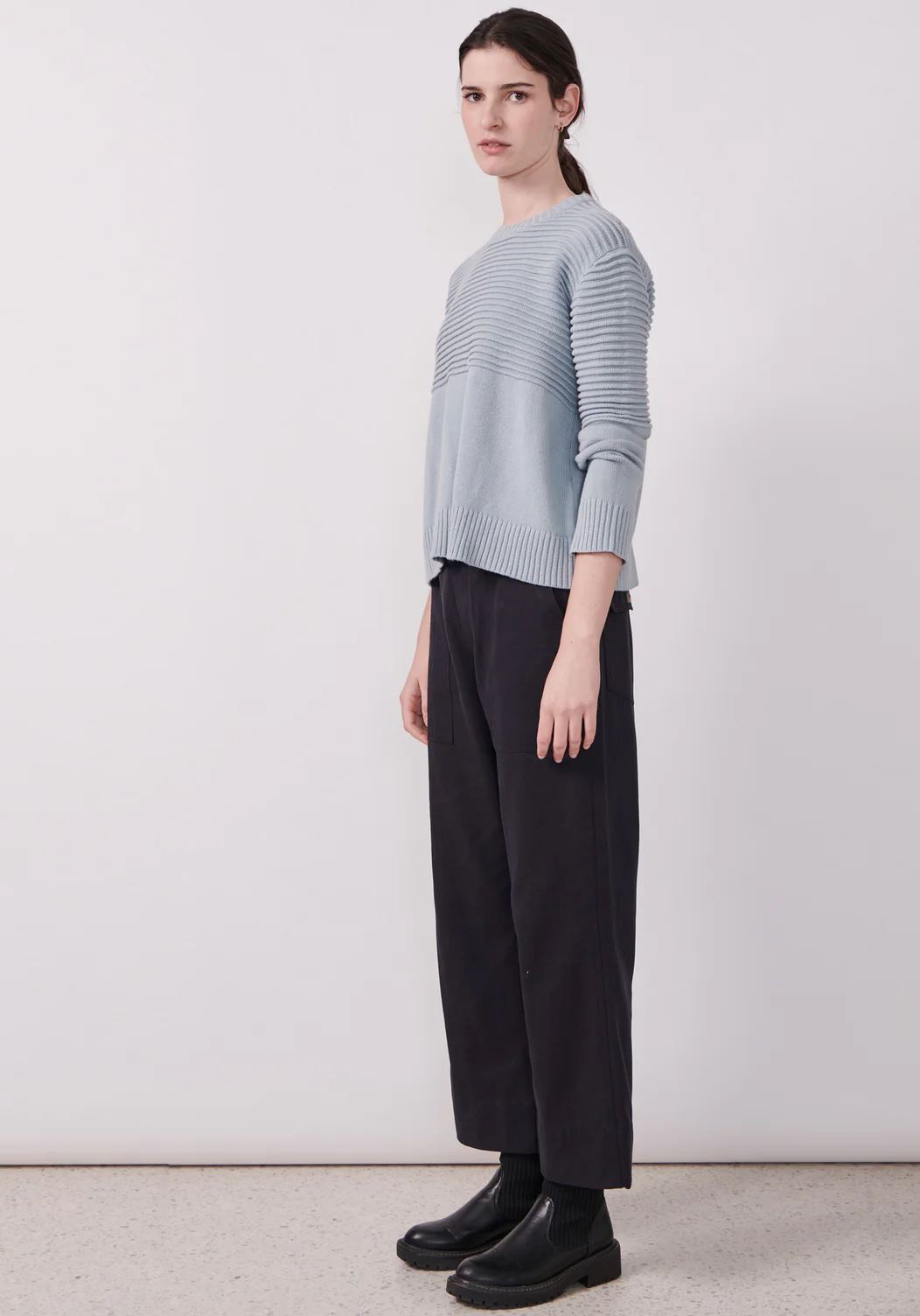POL Pony Ribbed Knit - Blue Jumpers + Knitwear - Zabecca Living