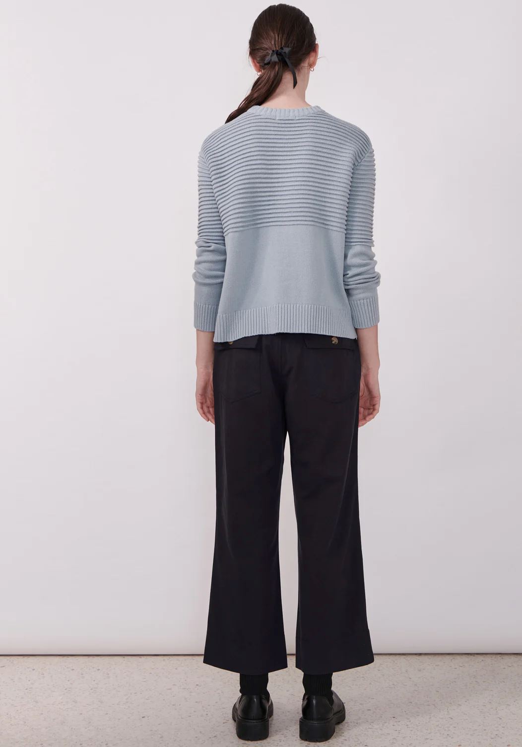 POL Pony Ribbed Knit - Blue Jumpers + Knitwear - Zabecca Living