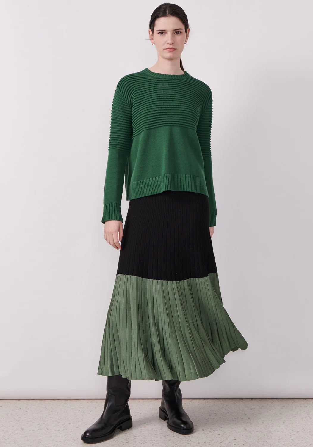 POL Pony Ribbed Knit - Green Jumpers + Knitwear - Zabecca Living