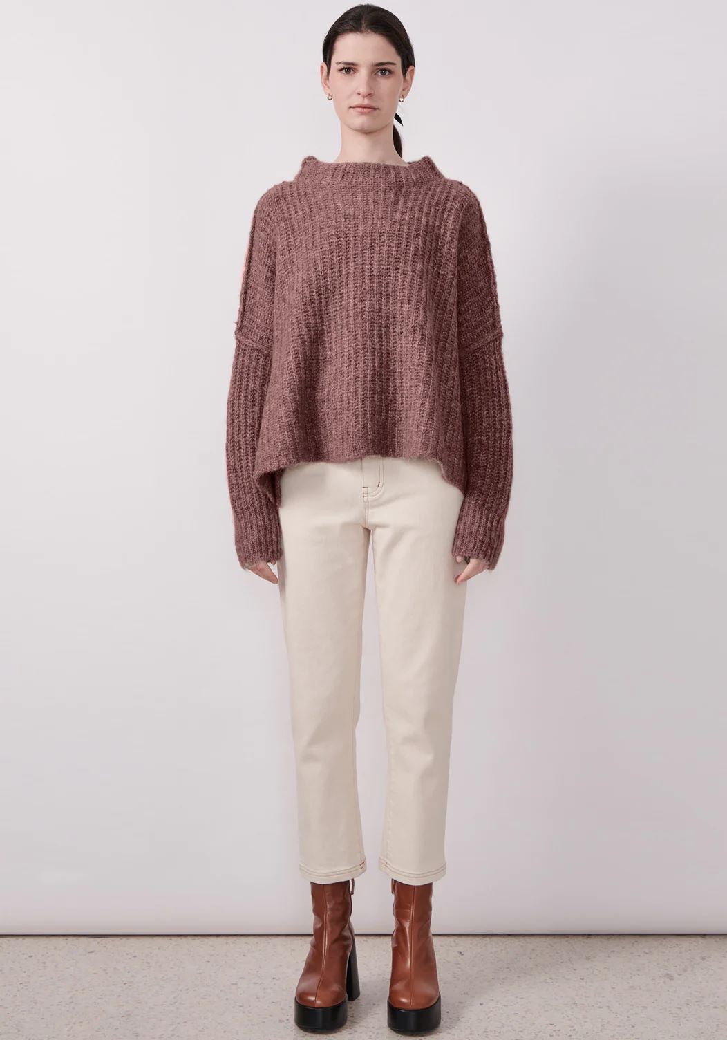 POL Shire Oversized Knit - Cinnamon Jumpers + Knitwear - Zabecca Living