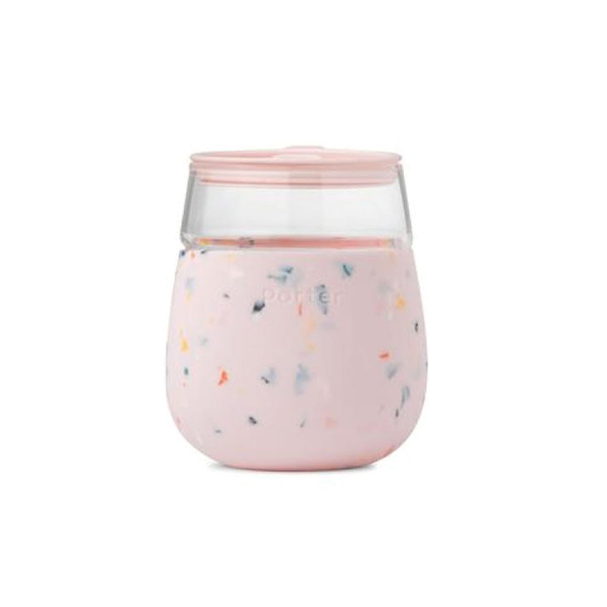 PORTER Glass Tumbler Terrazzo - Blush DRINKWARE - Zabecca Living
