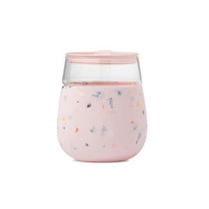 PORTER Glass Tumbler Terrazzo - Blush DRINKWARE - Zabecca Living