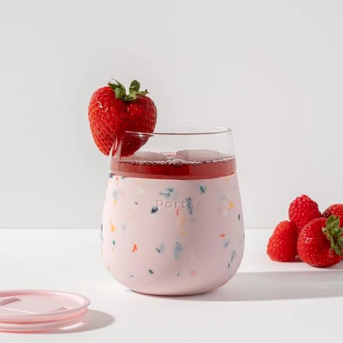 PORTER Glass Tumbler Terrazzo - Blush DRINKWARE - Zabecca Living