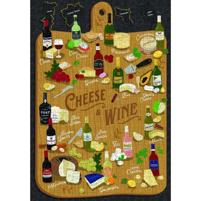 RIDLEY'S Cheese and Wine 500 Piece Puzzle Puzzle - Zabecca Living
