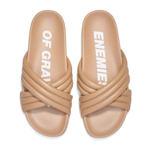 ROLLIE Tide Cross Padded Slides - Latte FOOTWEAR - Zabecca Living