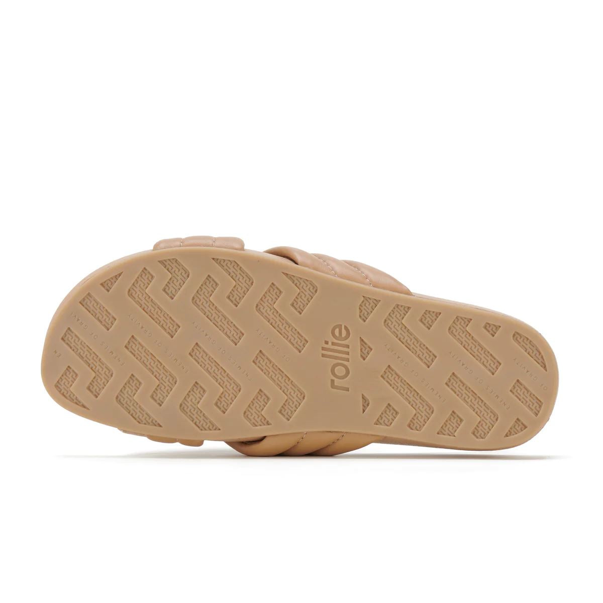 ROLLIE Tide Cross Padded Slides - Latte FOOTWEAR - Zabecca Living