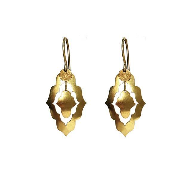 ROYAL HAMAM Dancing Forms - Gold Earrings - Zabecca Living