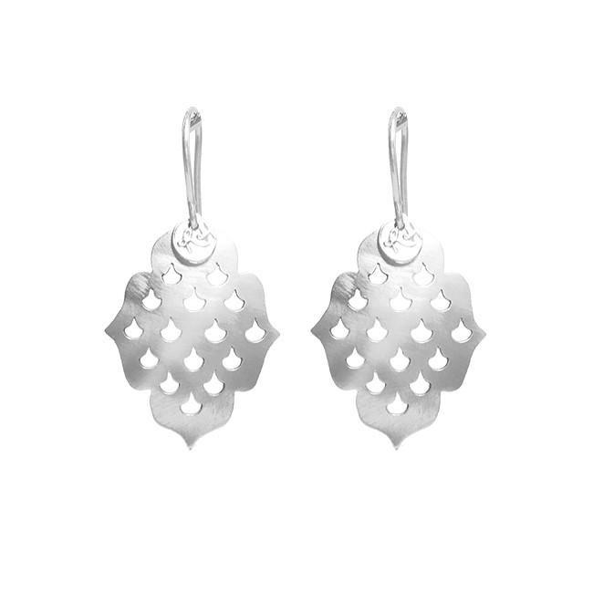 ROYAL HAMAM Screen Goddess Earrings - Silver Earrings - Zabecca Living