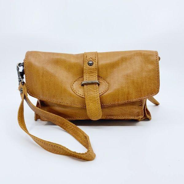 RUGGED HIDE Amelia Clutch - Tan Purse - Zabecca Living