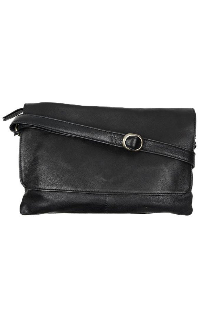 RUGGED HIDE Fay Sling Clutch HANDBAG BLACK - Zabecca Living